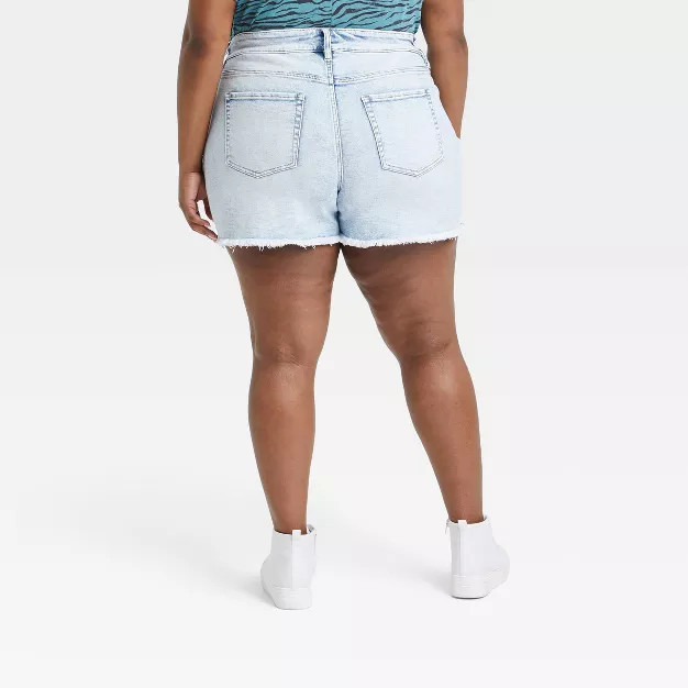 Women's Plus Size Mid-Rise Jean Shorts - Ava & Viv™ | Target