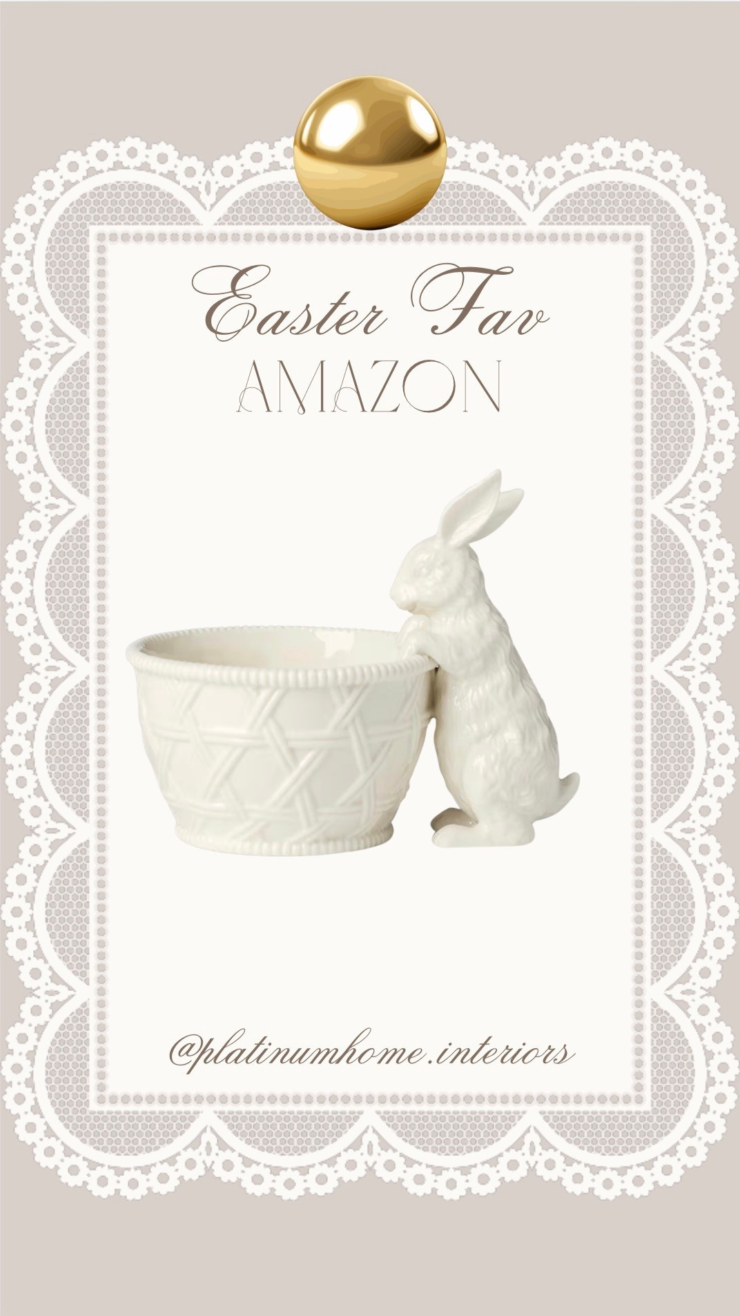 Amazon Easter find 🤍🌟

#amazon #amazoneaster #seasonaldecor
#easterdecor 

#LTKHome #LTKSeasonal
