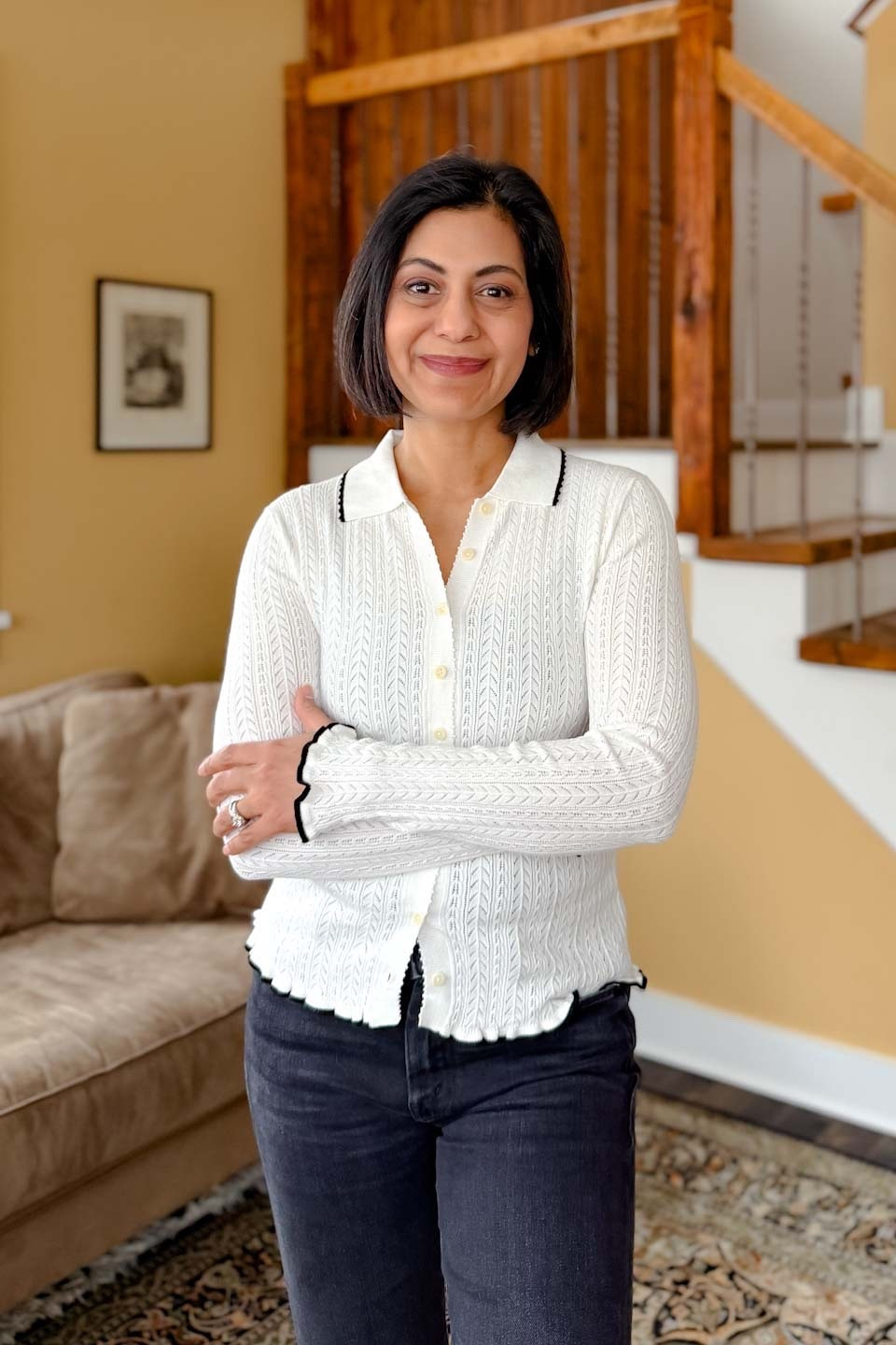 The sweater I'm wearing on repeat until summer arrives.  It's warm enough for the end of winter, but light and airy for spring. It fit beautifully over a camisole or under a blazer.  💙 Nipa 


#sweater #pointelle #springfashion 

#LTKSaleAlert #LTKOver40 #LTKSeasonal