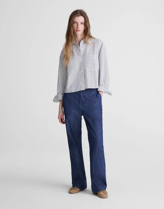 Straight-Hem Shirt in Linen | Madewell