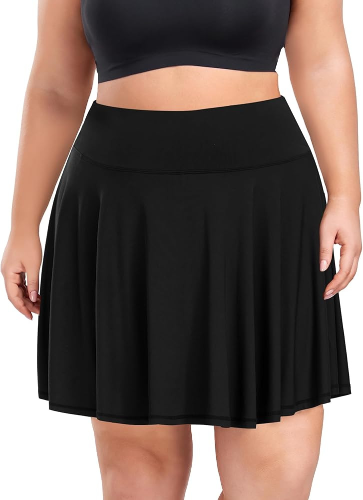 Women's Plus Size Pleated Tennis Skirt with Shorts Athletic Golf Skorts with Pockets High Waisted... | Amazon (US)