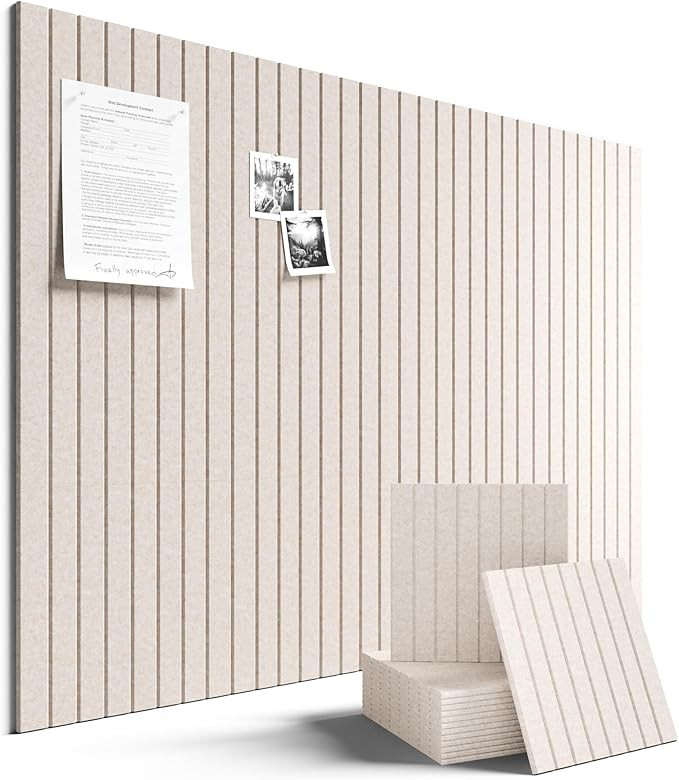 Fluxynara Large Felt Bulletin Board 48" x 36" Cork Board Alternative-12 Pack with 70 Safe Removab... | Amazon (US)