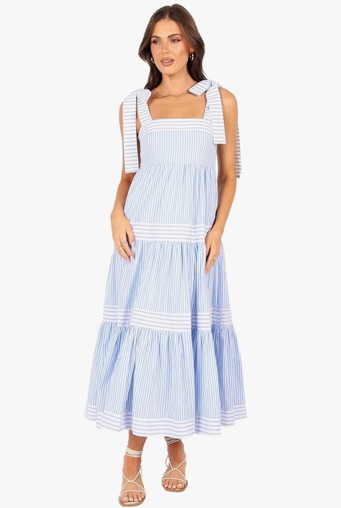 Spring outfits - ON SALE! The flowy style of this dress is so flattering and I love the color pattern.  


#petalandpup #easterdress #resortwear #springbreak #maxidress #nautical #southern #vacationoutfits 


#LTKSaleAlert #LTKOver40 #LTKU #LTKSeasonal