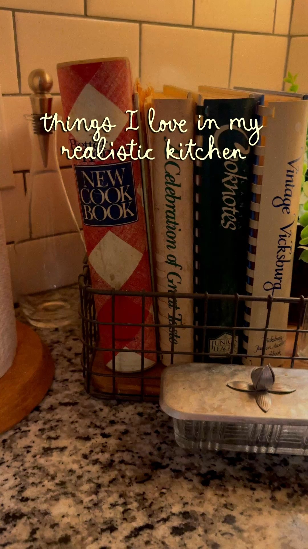 my kitchen will never be featured in a magazine. there’s no matching aesthetic, no trendy appliances, no perfectly curated shelves.

what it does have? fiesta ware that’s been dropped more times than i can count (by a house full of kids), a KitchenAid mixer that’s older than some of y’all, and cookbooks so stained you can barely read the recipes.

and honestly? i wouldn’t trade any of it.

a realistic kitchen is a working kitchen. and a working kitchen means people are being fed, memories are being made, and real life is happening right there at the stove.

not because i have to — but because i get to.