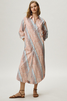 The Soren Long-Sleeve Shirt Dress by Maeve | Anthropologie (US)