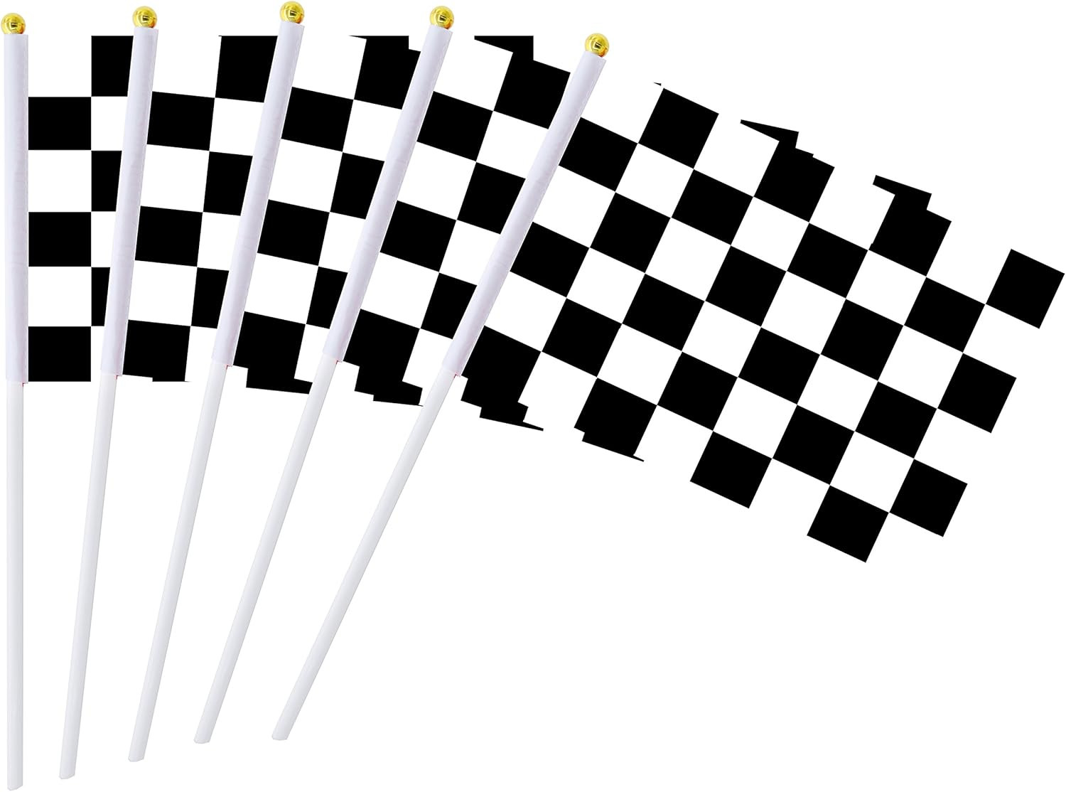Kind Girl 50 Pack Checkered Flag Racing Flag Hand Held Stick Flags, Black & White Checkered Flag ... | Amazon (US)