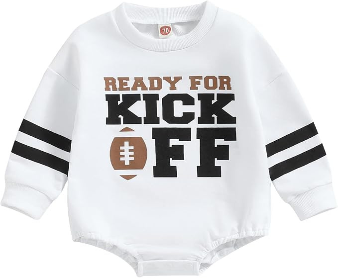 FIOMVA Baby Girl Boy Fall Clothes on Sundays We Watch Football with Daddy Crewneck Sweatshirt Rom... | Amazon (US)