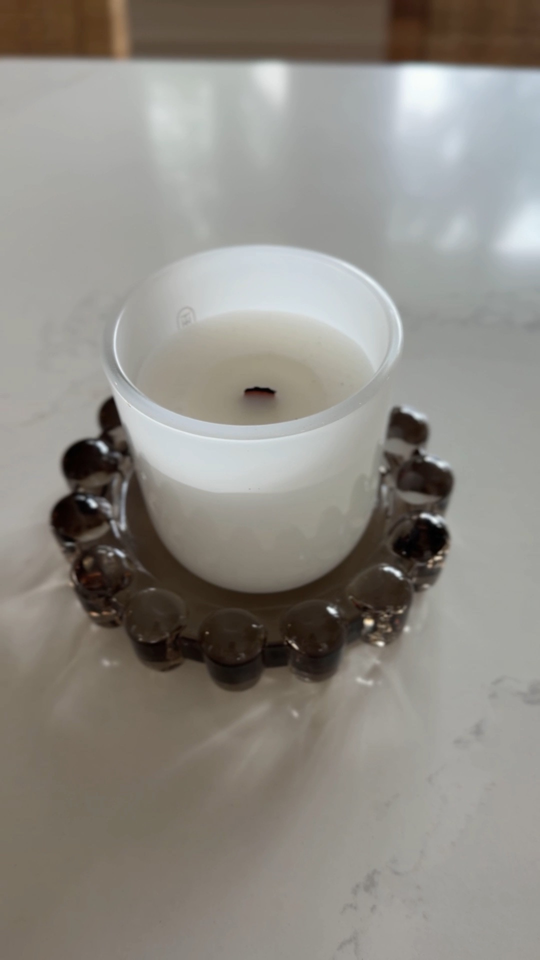 This beautiful glass bubble dish is perfect for holding a candle, small jewelry, or even for bathroom soap! I have it on my kitchen island and love the look!￼￼

#LTKHome