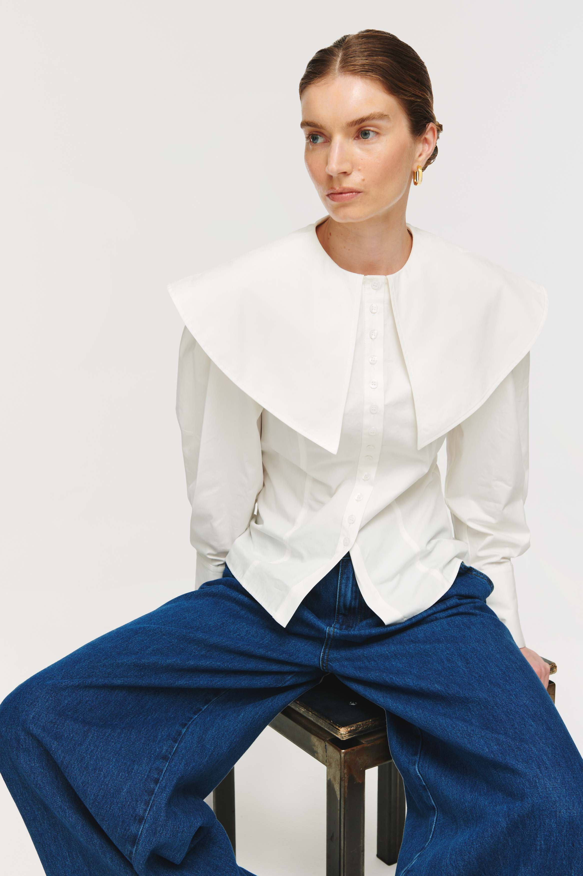 Carol | White Collar Shirt | ALIGNE | Aligne UK