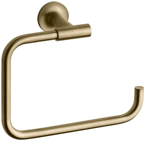 Kohler K-14441-BGD Purist Towel Ring, Vibrant Moderne Brushed Gold | Amazon (US)