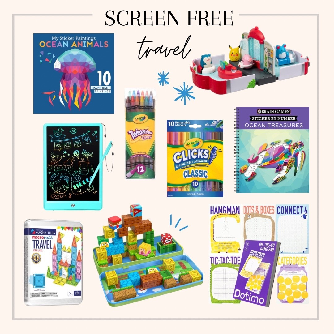 Screen free travel activities for kids! Loved having these on the plane and for restaurants #springbreakessentials #kidstravelessentials #familytravel #traveltoys

#LTKTravel #LTKmomlife #LTKSeasonal
