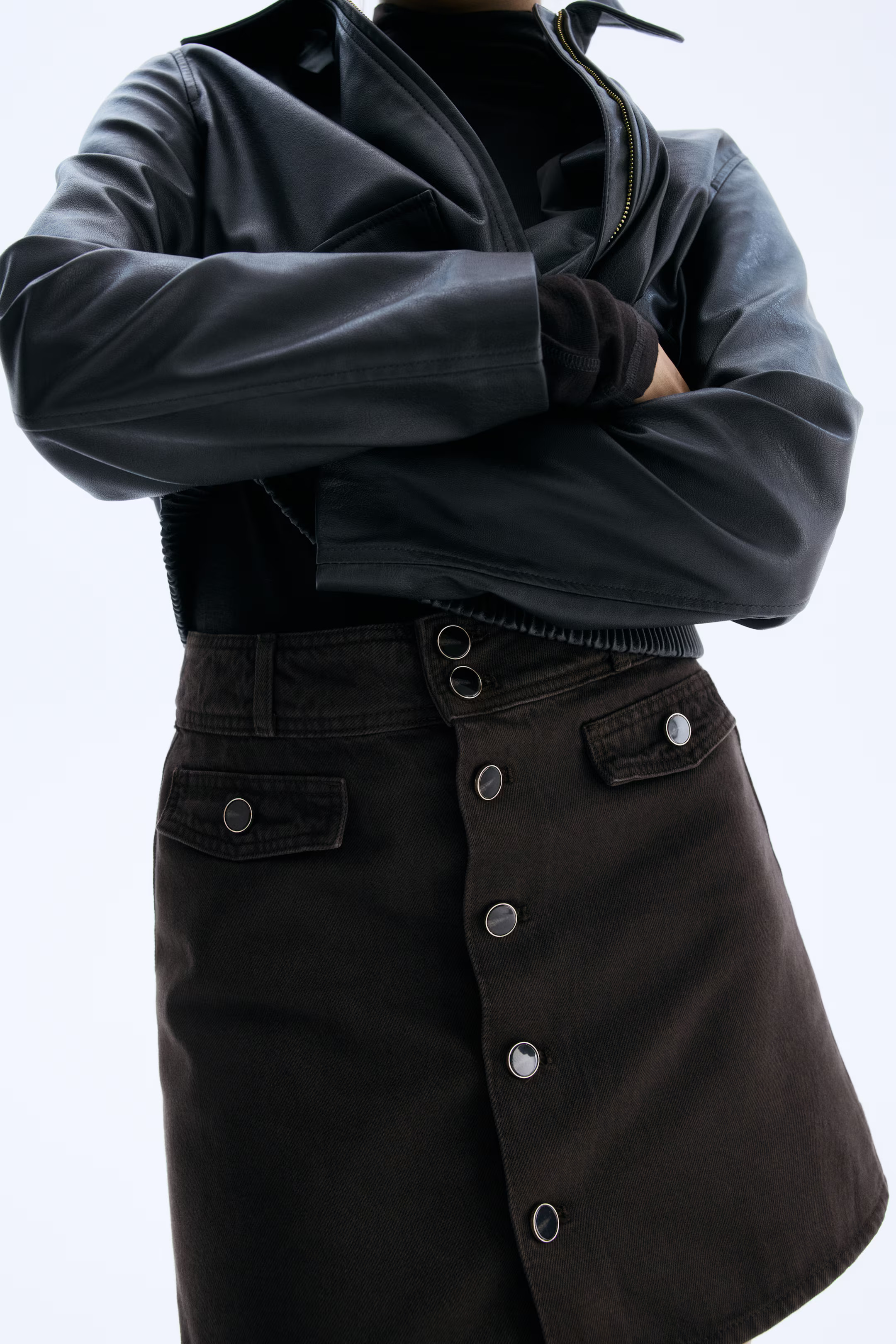 A-Line Denim Mini Skirt | H&M (US + CA)