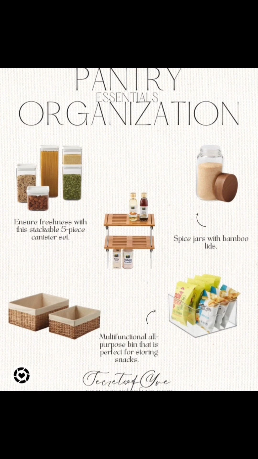 Secretsofyve: Pantry organization essentials. 
#Secretsofyve  #ltkgiftguide
Always humbled & thankful to have you here.. 
CEO: PATESI Global & PATESIfoundation.org
 @secretsofyve : where beautiful meets practical, comfy meets style, affordable meets glam with a splash of splurge every now and then. I do LOVE a good sale and combining codes! #ltkstyletip #ltksalealert #ltkfamily #ltku #ltkfindsunder100 #ltkfindsunder50 #ltkover40 #ltkplussize #ltkmidsize #ltkparties #ltkfoodie #ltkvlog secretsofyve

#LTKHome #LTKKids #LTKSeasonal