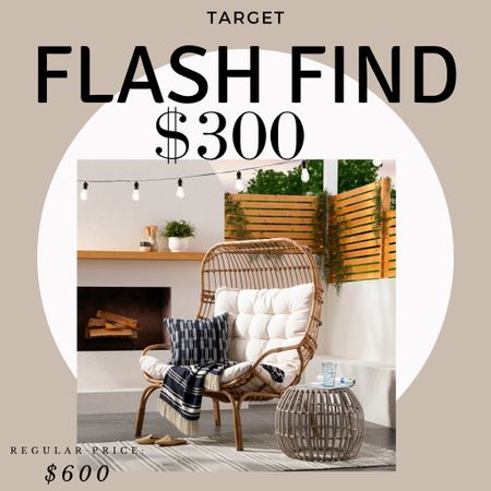 Flash find! This Studio McGee egg chair is on sale for $300 right now. That’s 50% off! Just in time for patio season 😎 

#patioset #patio #outdoor #backyard #coastal #lookforless #dupes #copycat #lookalike #homedecor #furniture #decor #coastalhome #eggchair #target #targethome #targetfurniture #furniture #boho. #targetfinds #targethaul #targethome #targethaul2023 #targethauls #targetmusthaves #targetfashion #targethomedecor #targetstyle coastal patio set. Rattan patio set. Rattan egg chair. Wicker, egg chair, wicker patio set. target finds. Target home. Target furniture target patio set. target studio McGee. Target McGee and co  

#LTKsalealert #LTKhome #LTKSeasonal