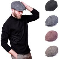 Herringbone Wool 8 Panels Newsboy Cap, Peaky Blinders Hat, Baker Boy Flat Cap, Gatsby Groomsman Man Winter Paperboy Hat | Etsy (US)