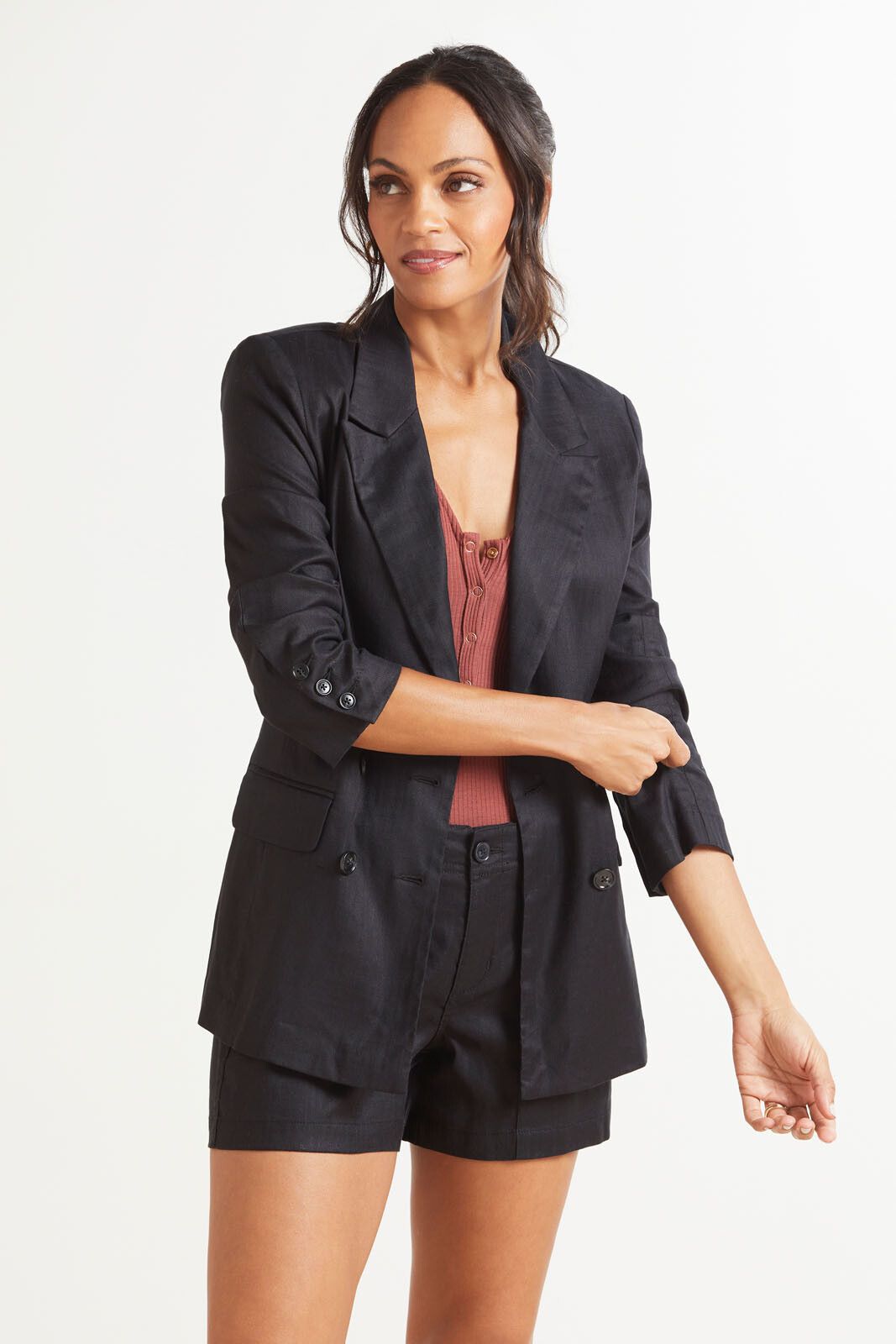 EVEREVE Alexa Double Breasted Blazer | EVEREVE | Evereve