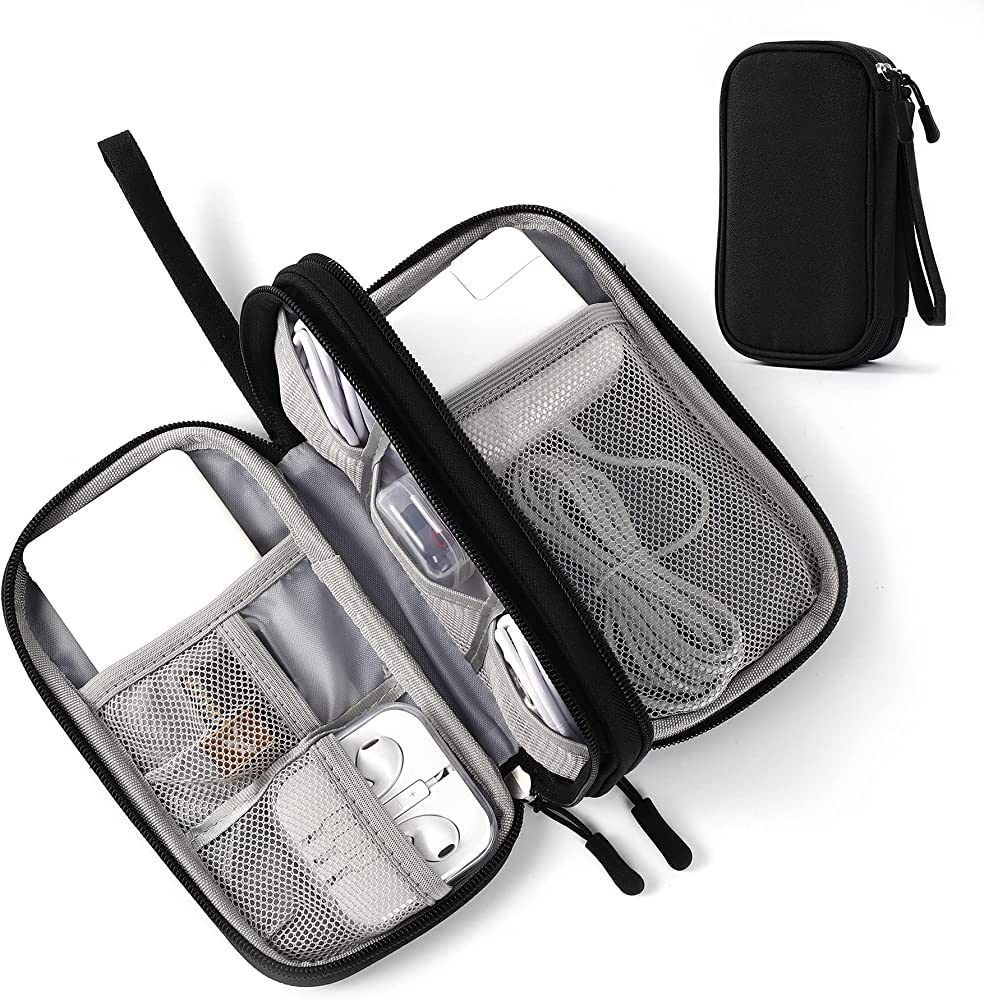 Electronic Organizer Pouch Bag, 3 Compartments Travel Cable Organizer Bag Pouch Portable Electron... | Amazon (US)