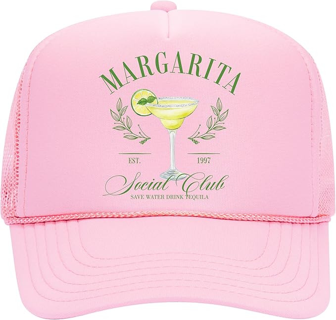 Margarita Social Club Trucker Hat | Margs Tequila Drinking Funny Cute Drinks | Premium Mesh Foam ... | Amazon (US)