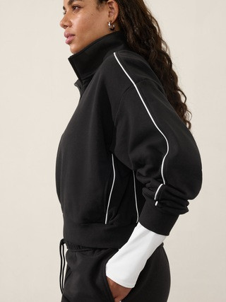 Forever Fleece 1/2 Zip High Hip Piping Sweatshirt | Athleta