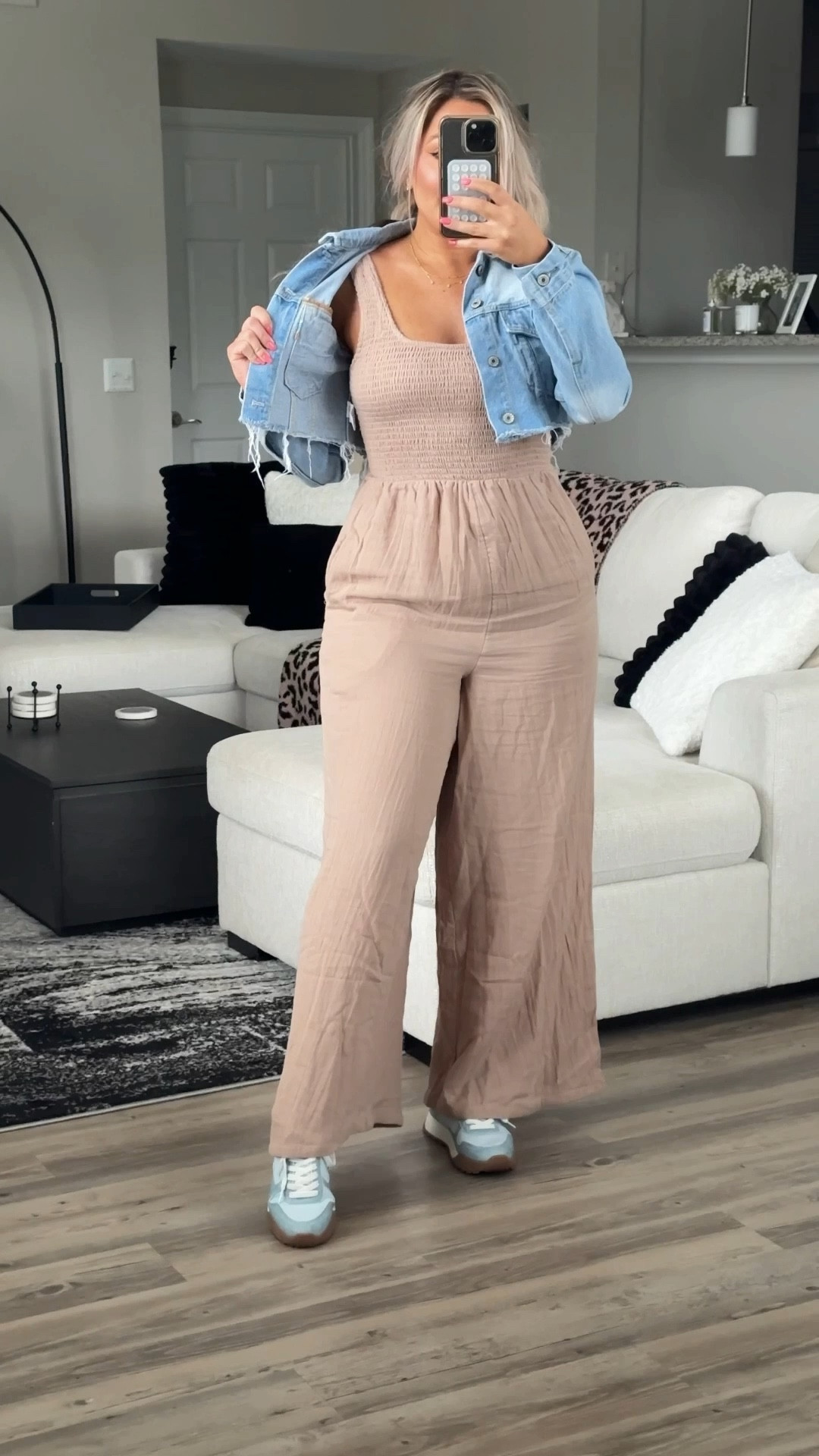 Fall outfit idea. Jumpsuit and denim trend is my favorite. #fall 
Denim jacket: medium
Jumpsuit: US8


#LTKMidsize #LTKFallSale #LTKStyleTip