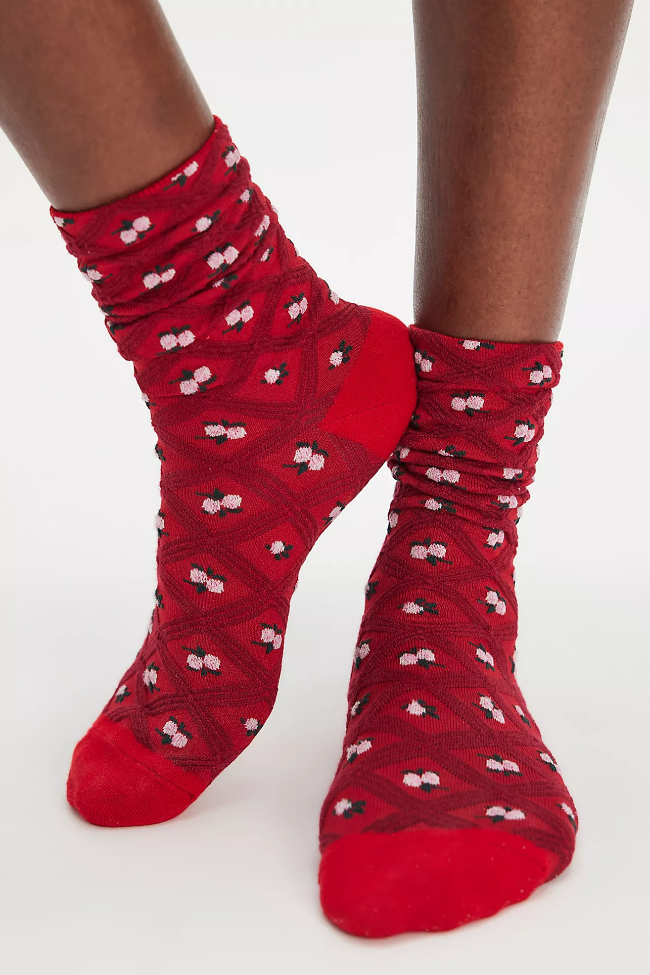 Floral Jacquard Trouser Socks | Free People (Global - UK&FR Excluded)