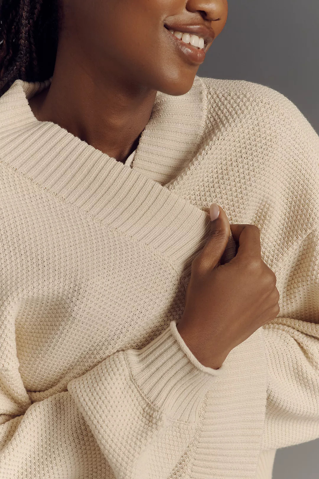 The Livvy Waffle Knit Cardigan by Flat White | Anthropologie (US)