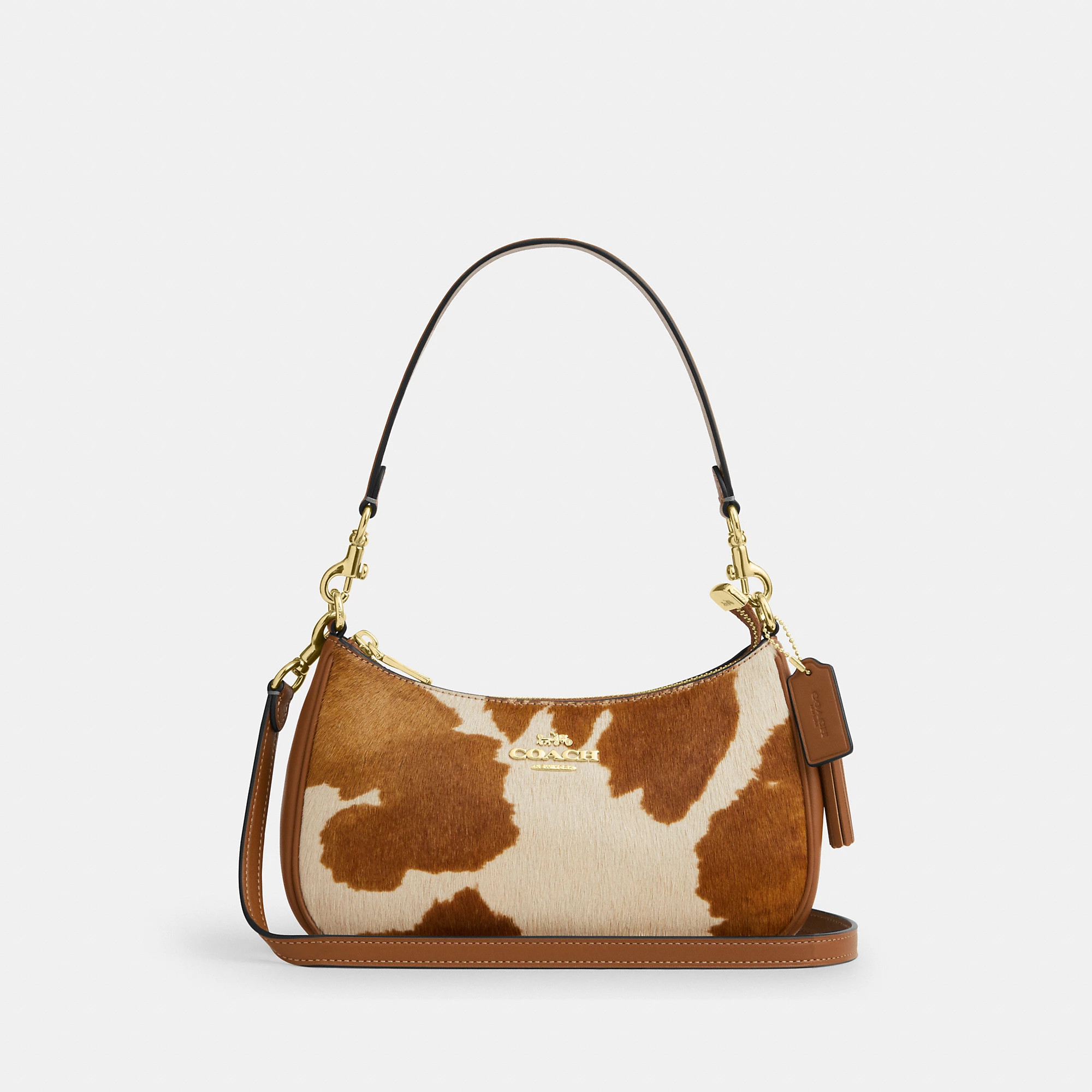 Teri Shoulder Bag In Haircalf With Cow Print | Coach Outlet US