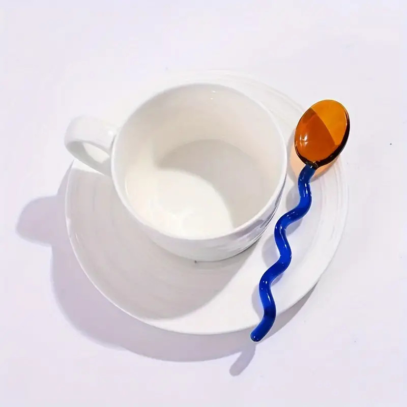 6 Color Glass Spoon Set with Wavy Handles - Perfect for Christmas, Halloween, Thanksgiving, Valen... | Temu Affiliate Program