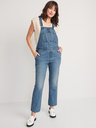 Slouchy Straight Non-Stretch Jean Overalls for Women | Old Navy (US)