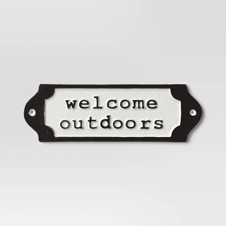 Welcome Outdoors Aluminum Wall Sign - Smith & Hawken™ | Target