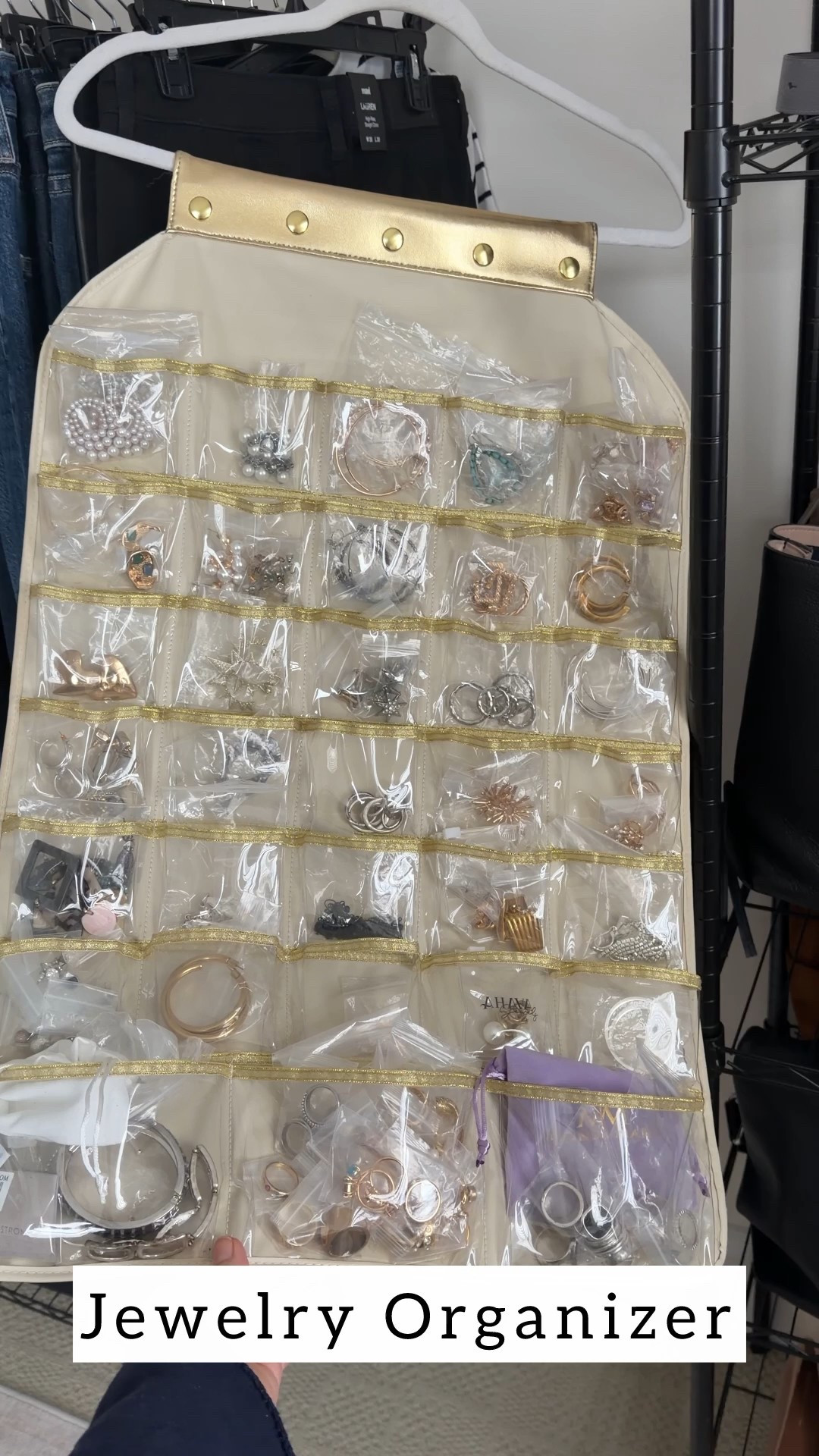 I’m a personal stylist that LOVES doing closet edits. I recommend this inexpensive jewelry organizer when clients need a better storage solution. 

It doesn’t take up much space and you can see all of your pieces at a glance-no oxidation and no tangles! 

#LTKHome