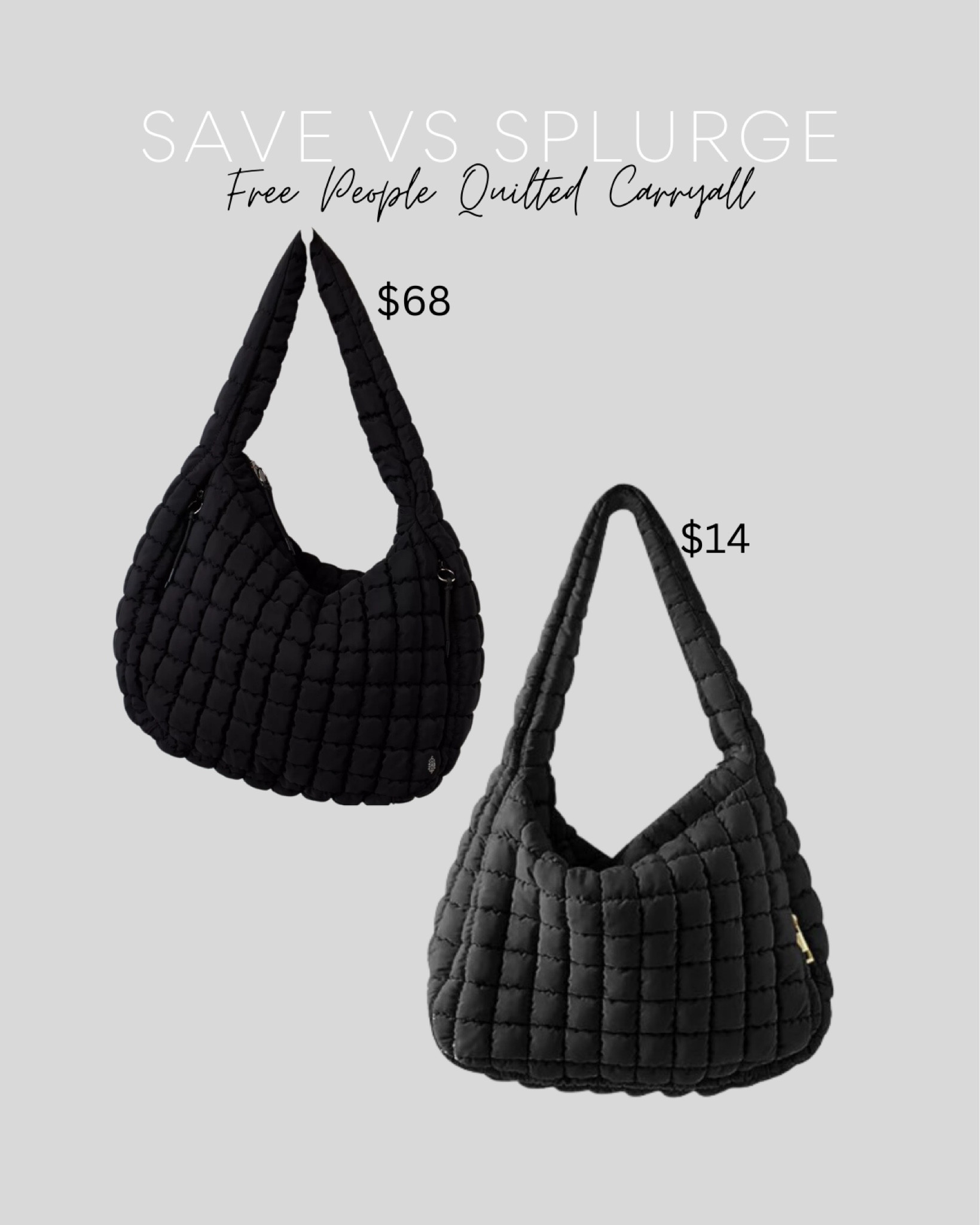 Splurge va Save - Free People Carryall 

#LTKitbag #LTKtravel #LTKfindsunder50