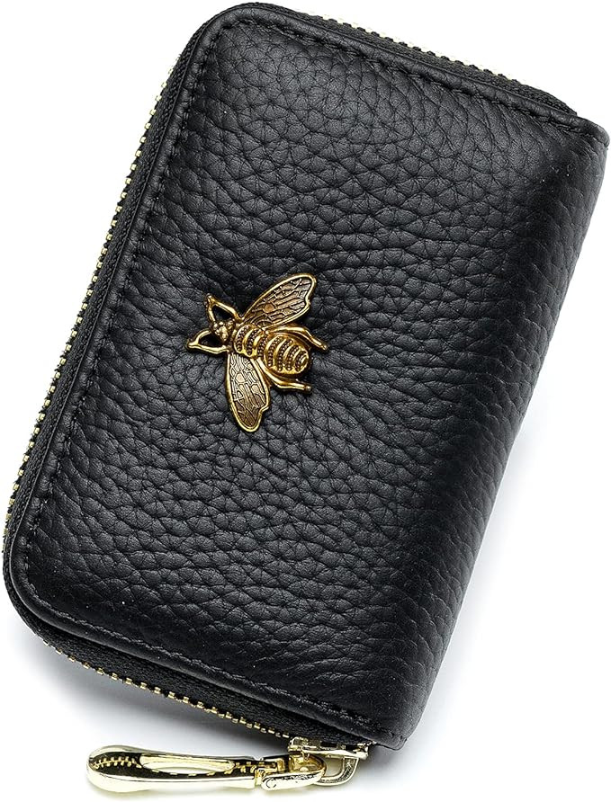 imeetu RFID Credit Card Holder, Small Card Wallet Women, Leather Card Case | Amazon (US)