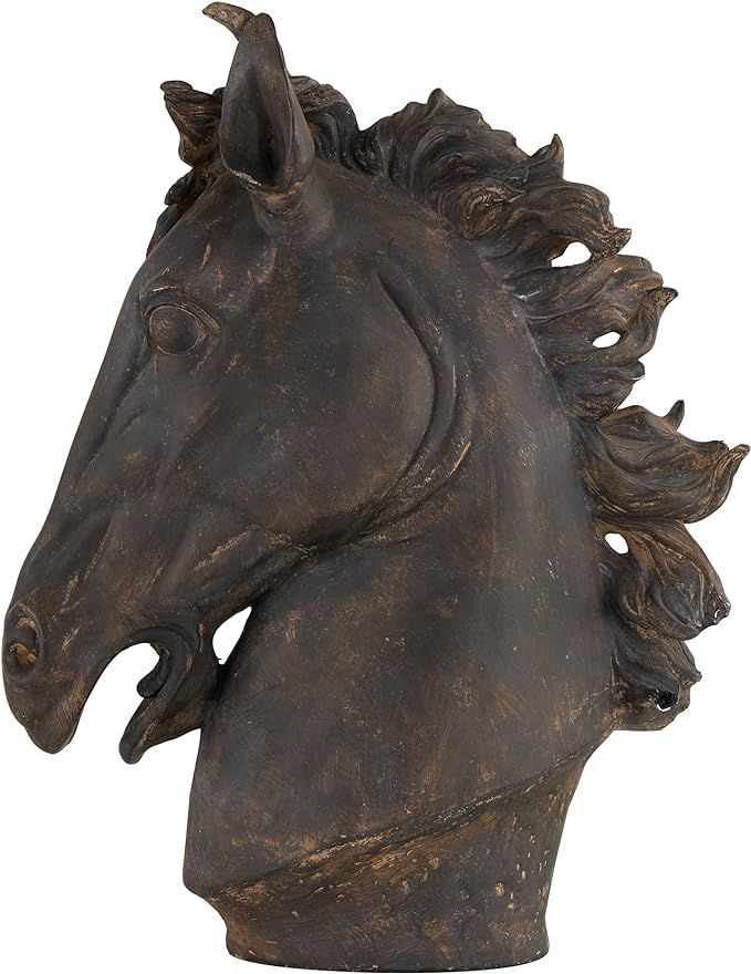 Deco 79 Polystone Horse Sculpture, 22" x 7" x 25", Brown | Amazon (US)