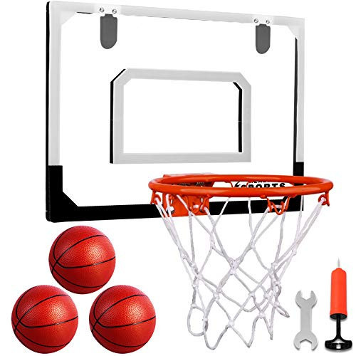 Indoor Mini Basketball Hoop Set Pro with 4 Balls for Kids and Adults for Door & Wall with Complete Basketball Accessories Perfect Christmas Birthday Gifts For Boys Teens | Amazon (US)