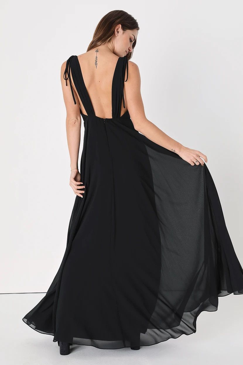 Black Backless Maxi Dress | Little Black Dress | Cocktail Dress | Evening Dress | Spring Fashion  | Lulus (US)