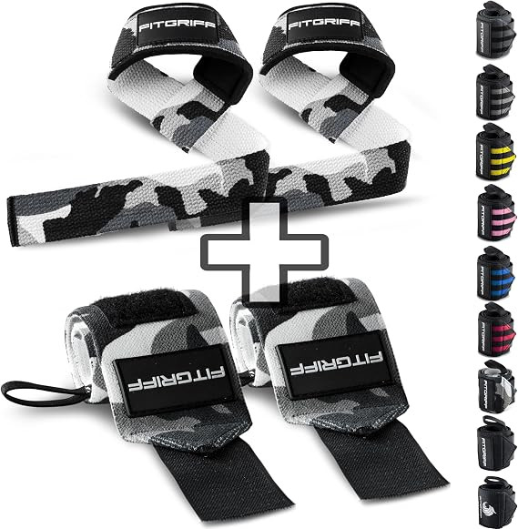 Fitgriff® Lifting Straps & Wrist Wraps (Bundle) Superior Support for Weightlifting & Gym Workout... | Amazon (US)