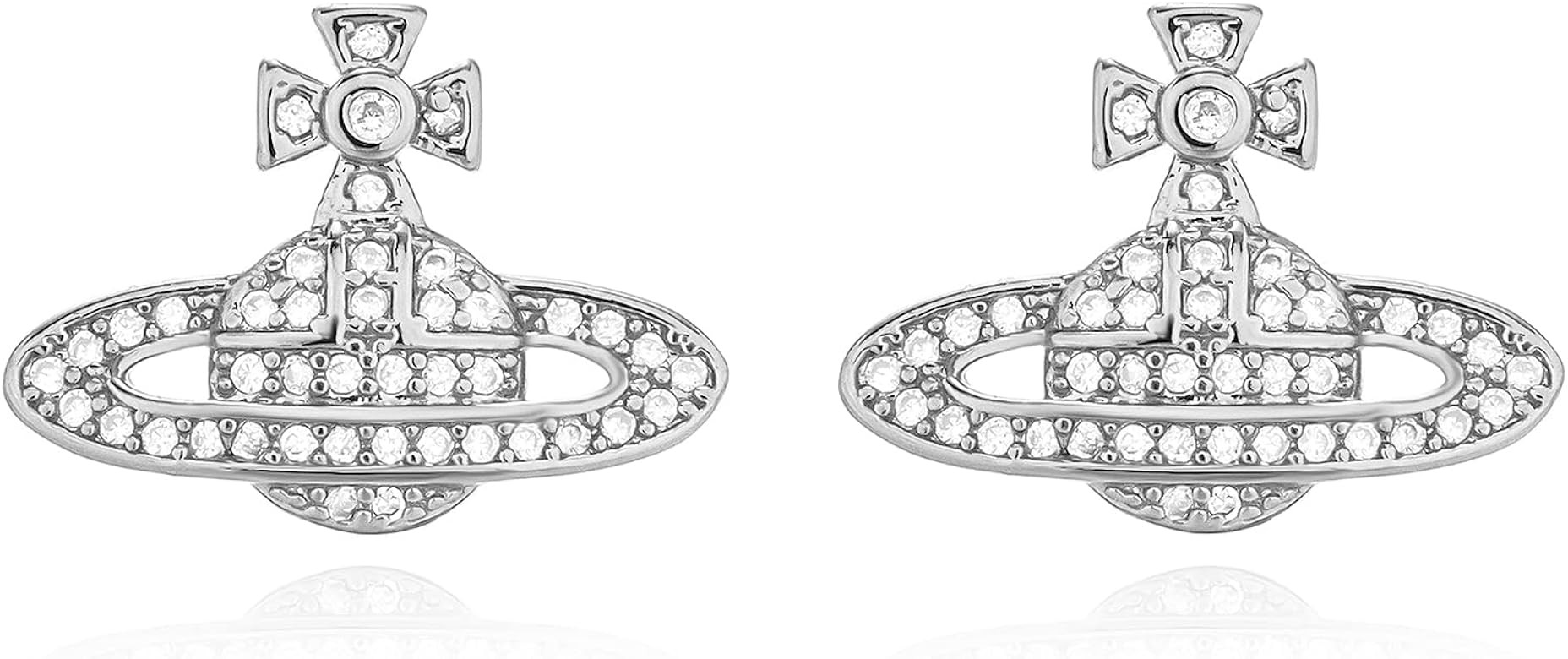 Saturn earrings Aesthetic Saturn Planet Silver Gold zircon Saturn Planet Stud Earring Jewelry Gif... | Amazon (US)