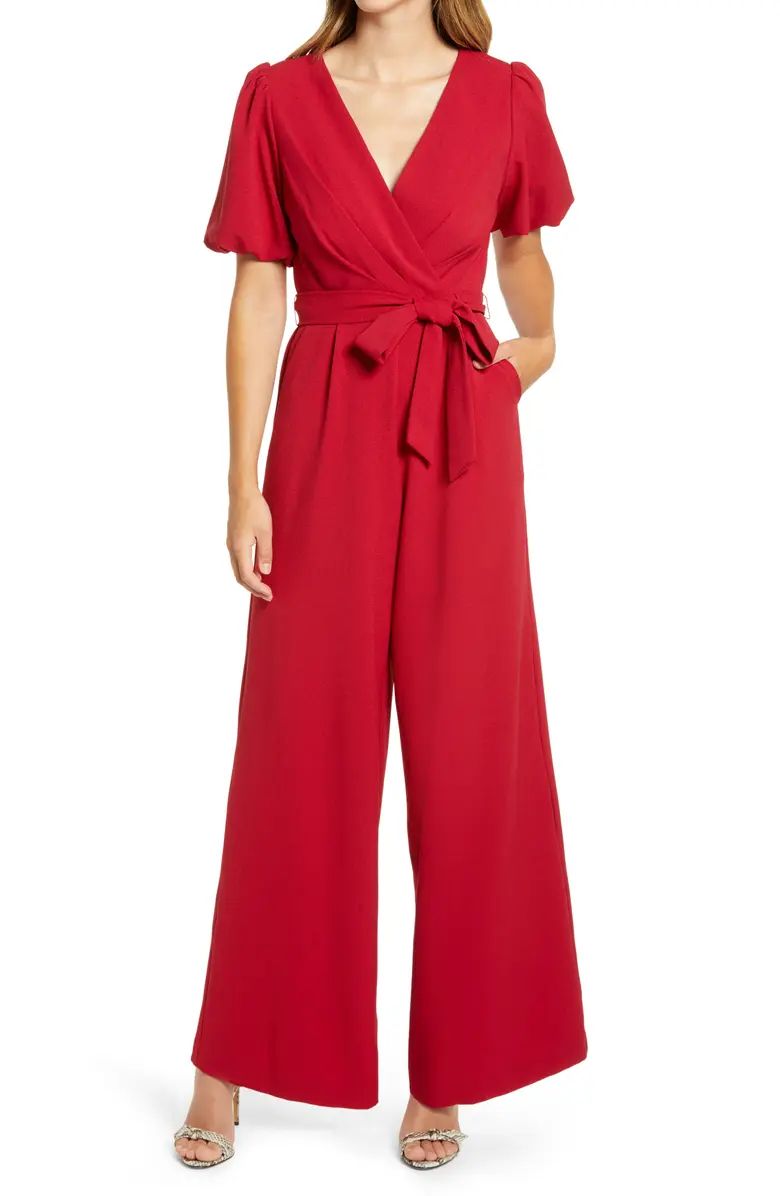 Puff Sleeve Jumpsuit | Nordstrom