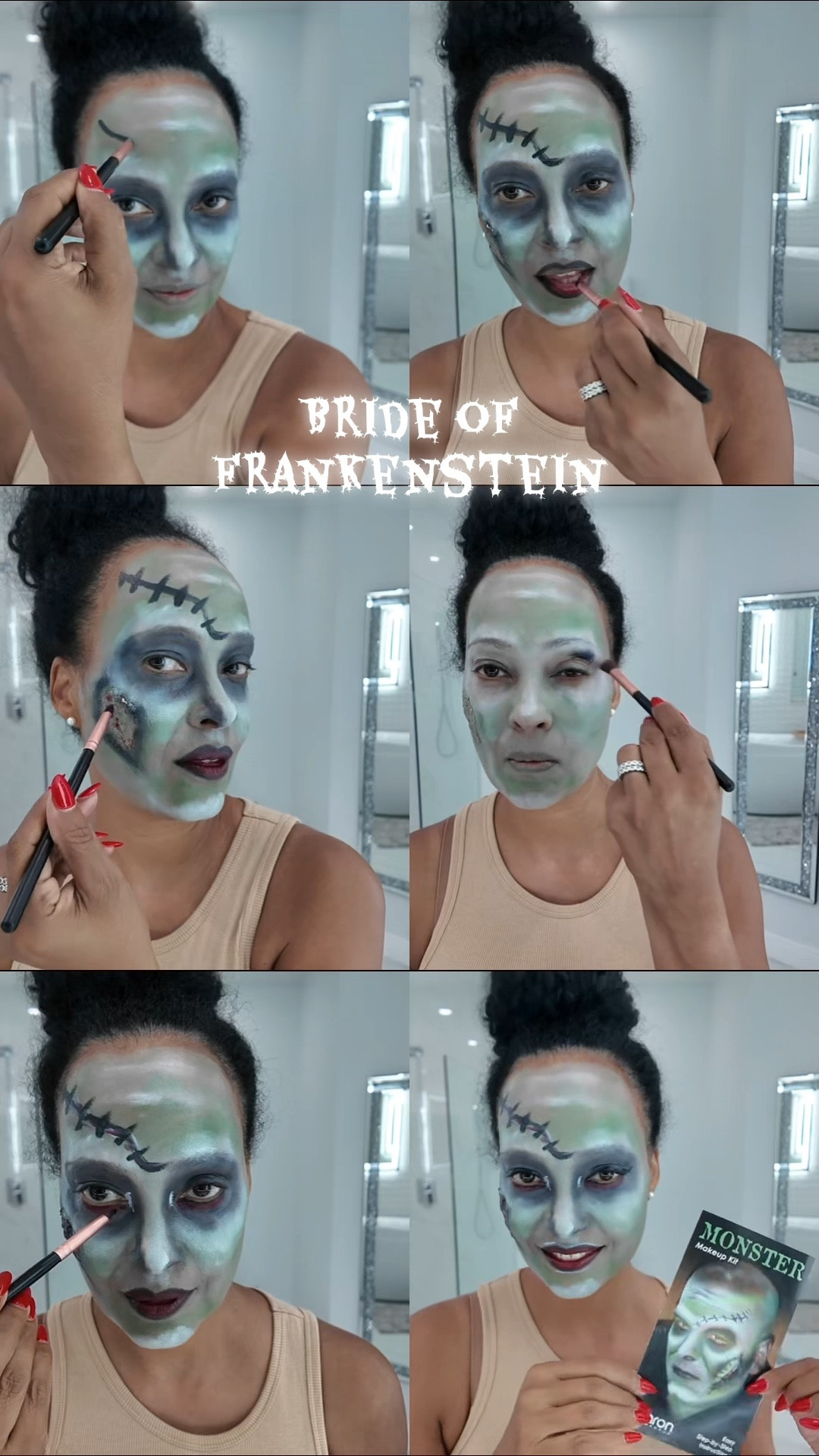"Unleashing my inner monster 👹✨ From ghoul to glam in one sparkly sweep—watch the beast come alive! 🖤"

Hashtags:
- #MonsterMakeup
- #GlamGrotesque
- #CreatureEffect
- #FXMakeup
- #TikTokBeauty
#mehron #amazonfinds

#LTKBeauty #LTKParties #LTKHalloween