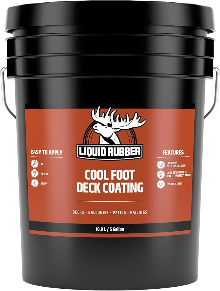 Liquid Rubber Cool Foot Deck Coating - Solar Protection Deck Paint, Non-Toxic Multi-Surface Cool ... | Amazon (US)