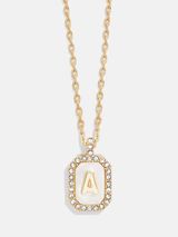 Gold & Mother of Pearl Initial Necklace - Gold/Pavé | BaubleBar (US)