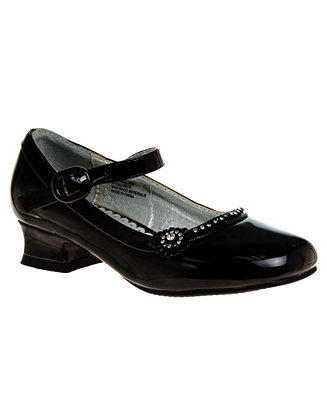 Josmo Little Girls Low Heeled Flower Detail Dress Shoes - Macy's | Macy's