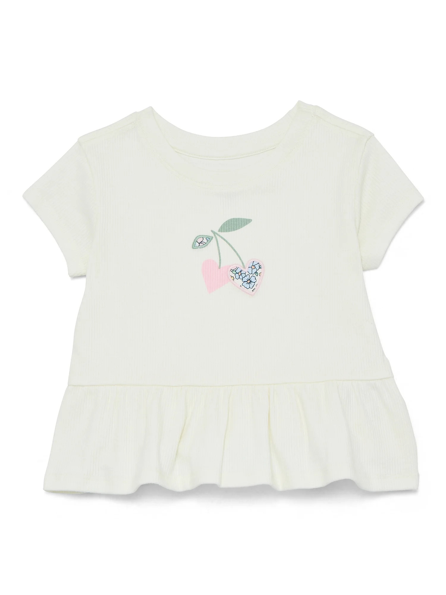 Wonder Nation Baby Girl Peplum Tee, Sizes 0-24 Months | Walmart (US)