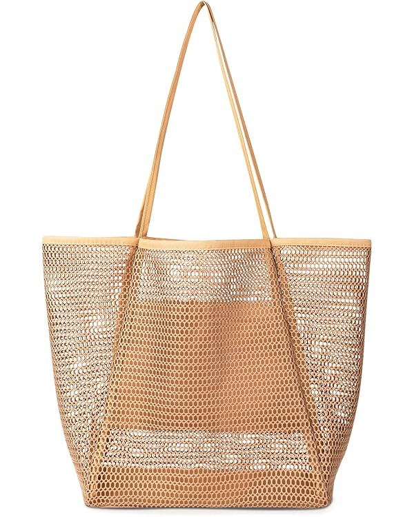 Iioscre Mesh Beach Tote Bags for Womens, Causal Hobo Pool Bags for Swimming Pools Vacations Beach... | Amazon (US)