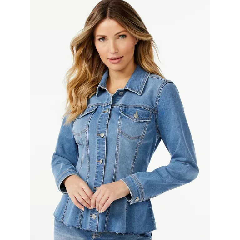 Sofia Jeans by Sofia Vergara Women's Peplum Denim Jacket | Walmart (US)