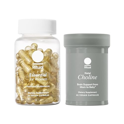 Ritual Postnatal Mom-to-Baby Set, Postpartum Multivitamin and Natal Choline Supplements, Supports Lactation, Immune Function, and Baby's Cognitive Function | Amazon (US)
