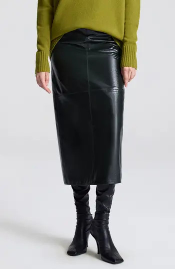 Marta Leather Midi Skirt | Nordstrom