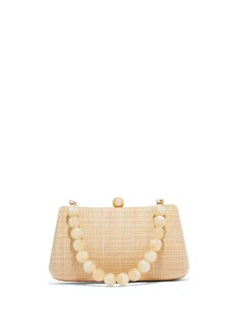 NY & Co Women's Beaded Straw Baguette - Urban Expressions Natural | New York & Company