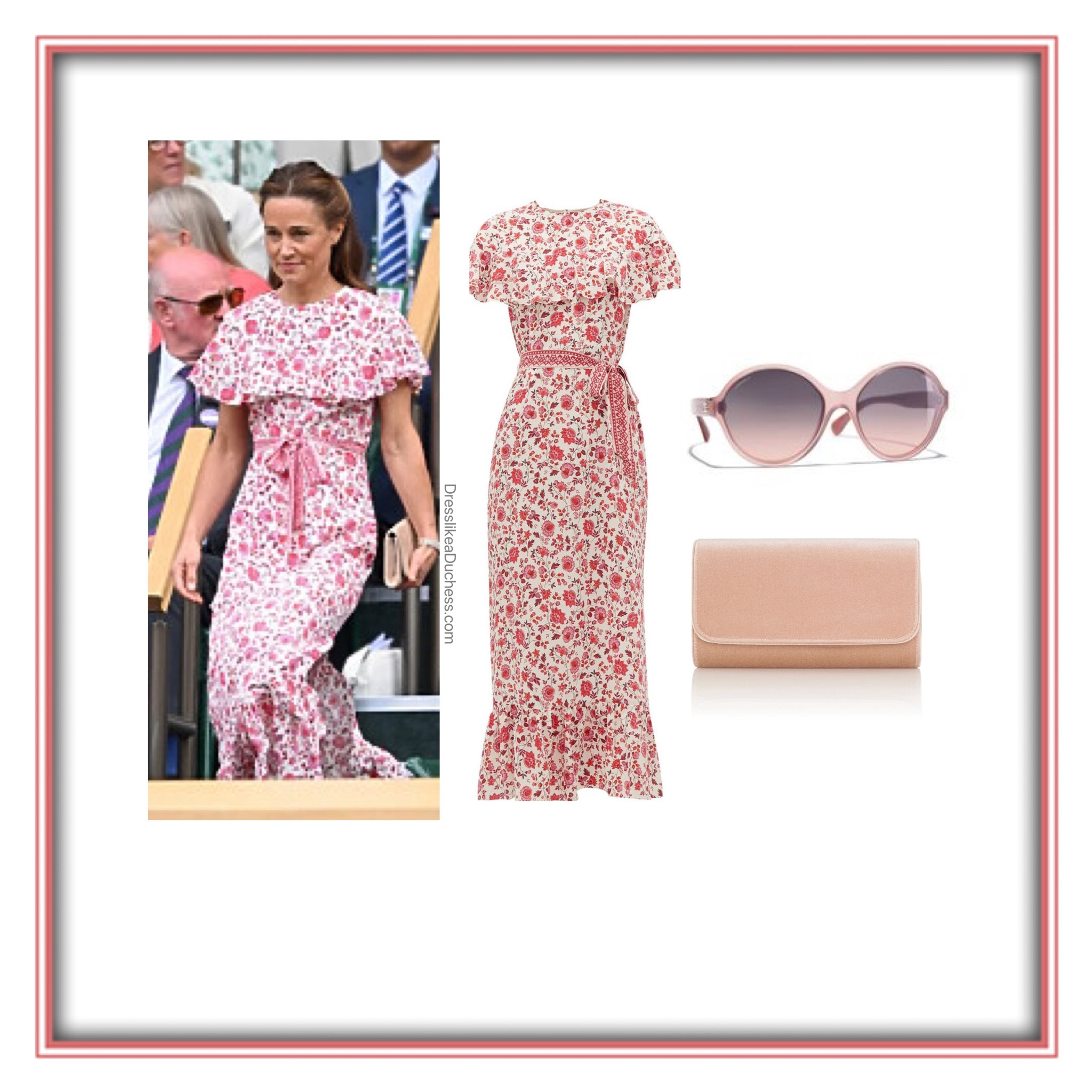 Pippa Middleton Beulah London dress and Emmy London clutch 
